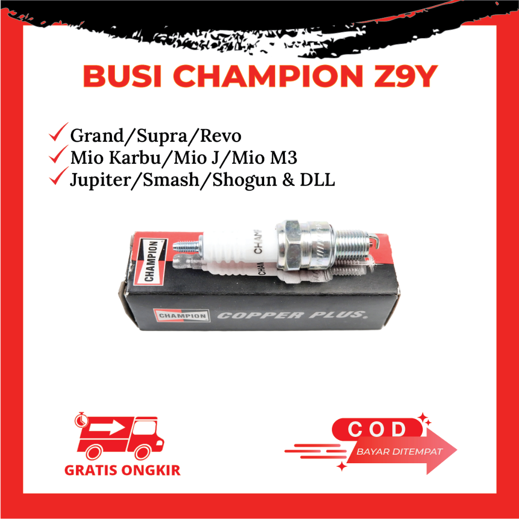 Busi champion - busi motor supra - busi mio m3 - busi mio j - busi mio Kode Champion Z9Y
