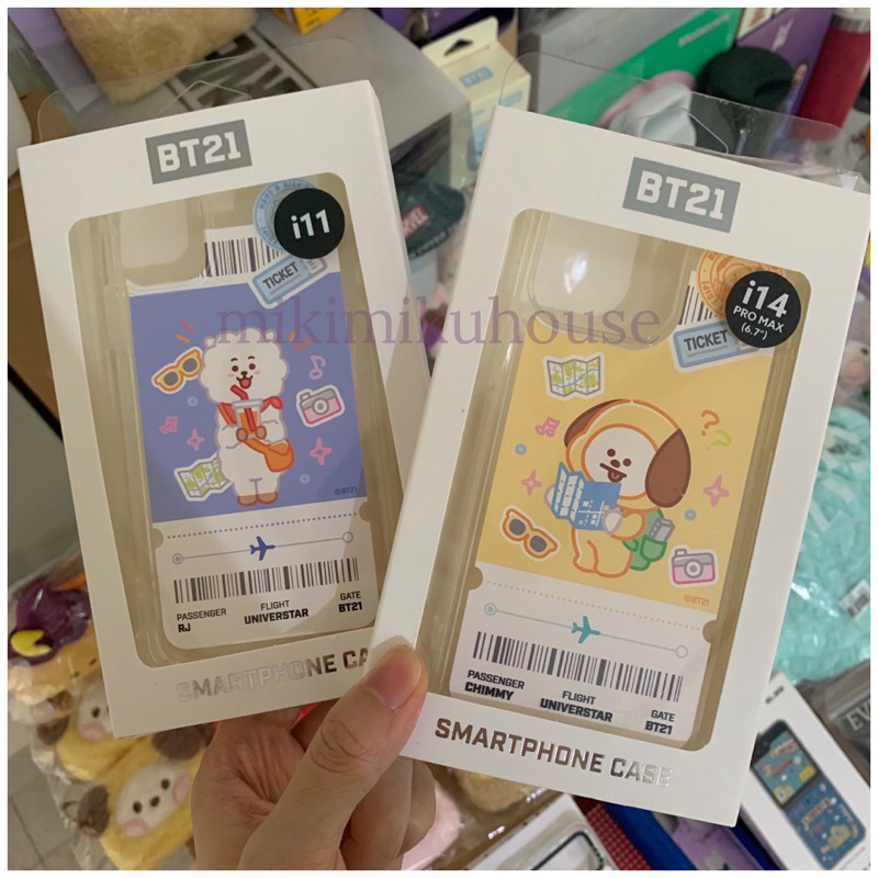 READY STOCK BT21 IPHONE 11 CASE HAVE A NICE TRIP TICKET CASE ORIGINAL OFFICIAL BT21 ADA IPHONE 15 SE