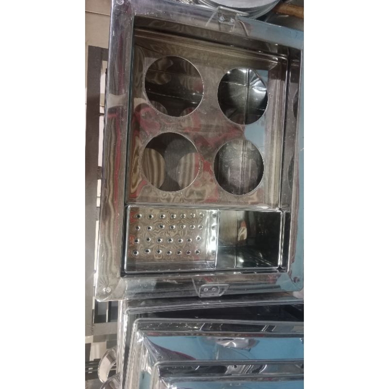 Dandang stenlis mie ayam kocok & bakso sekat 4+saringan p47cm