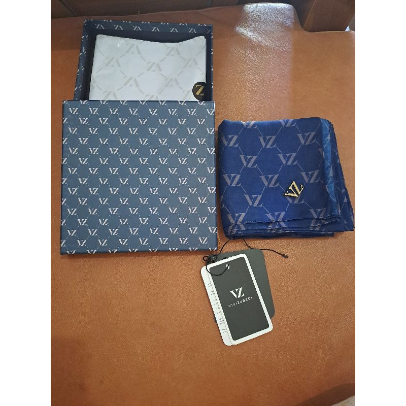 SCARF VZ MONOGRAM NAVY