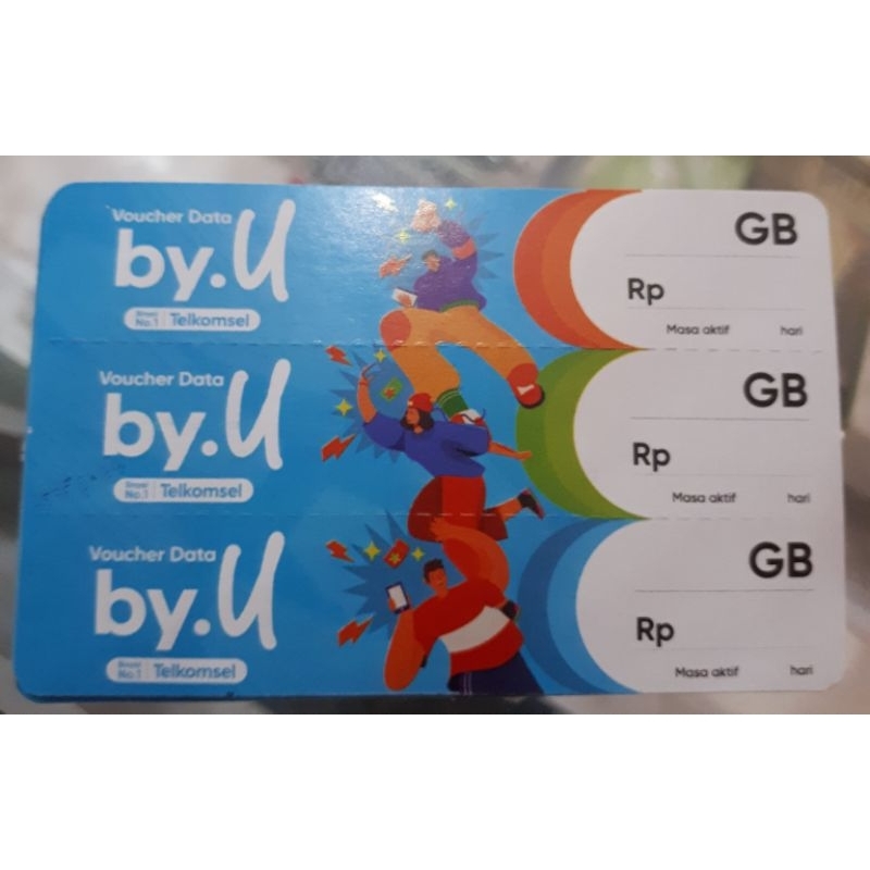VOUCHER TELKOMSEL BY.U 7 GB 30 H Exp 15 AGUSTUS 2024 NASIONAL