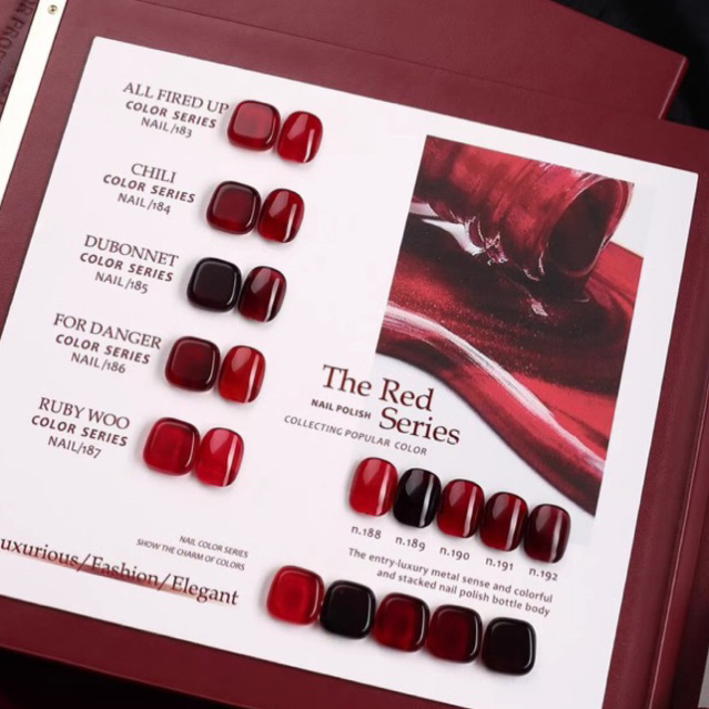 LADAI THE NEW RED SERIES 20 COLOR KUTEK GEL SET LADAI OUBOLI NAIL