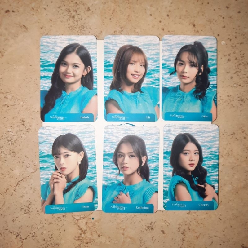 Photocard JKT48 Sayonara Crawl Indah Elii Gita Fiony Kathrina Christy