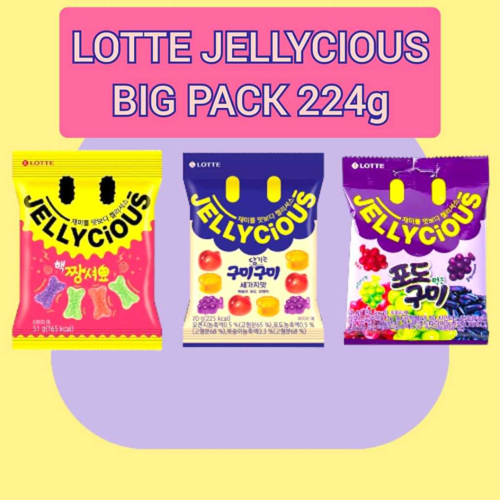 

Lotte Jellycious Gummy Yupi Haribo Permen Korea Import