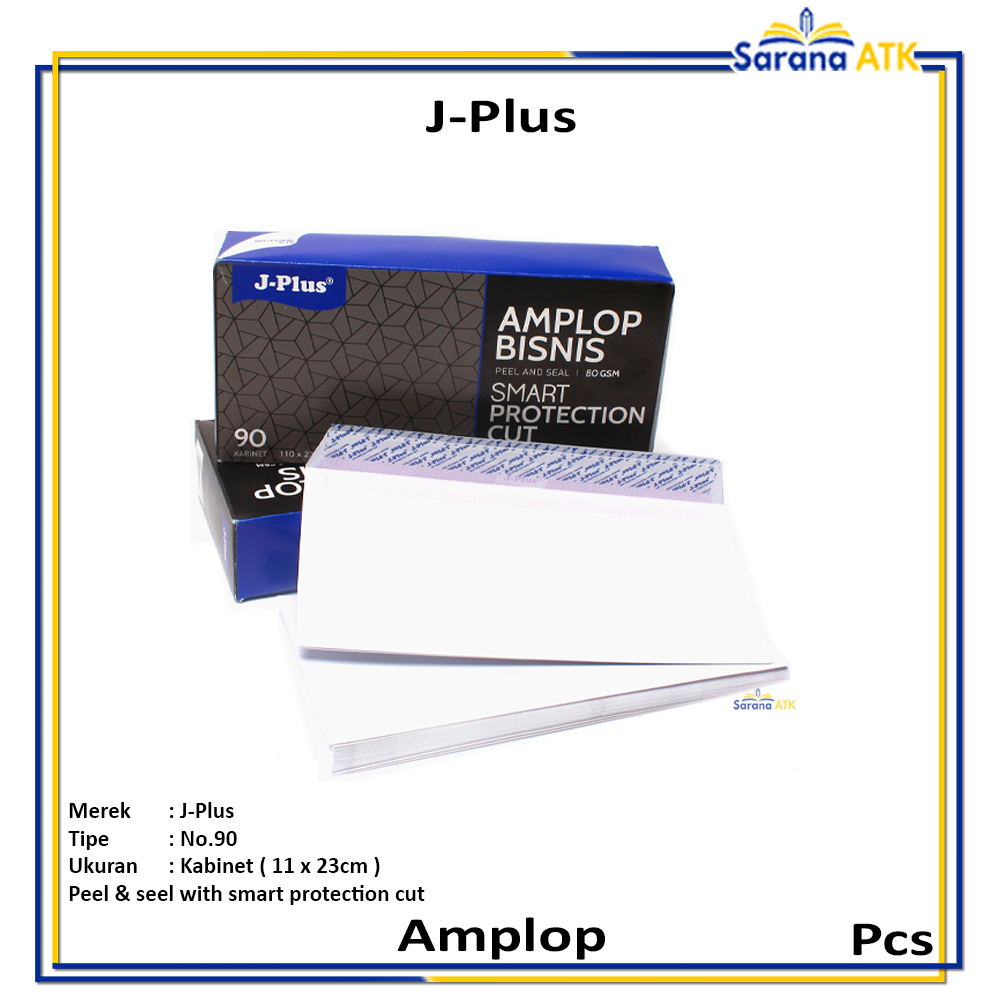 

J-Plus - Biru - Amplop No.90 - 80gsm - Pack