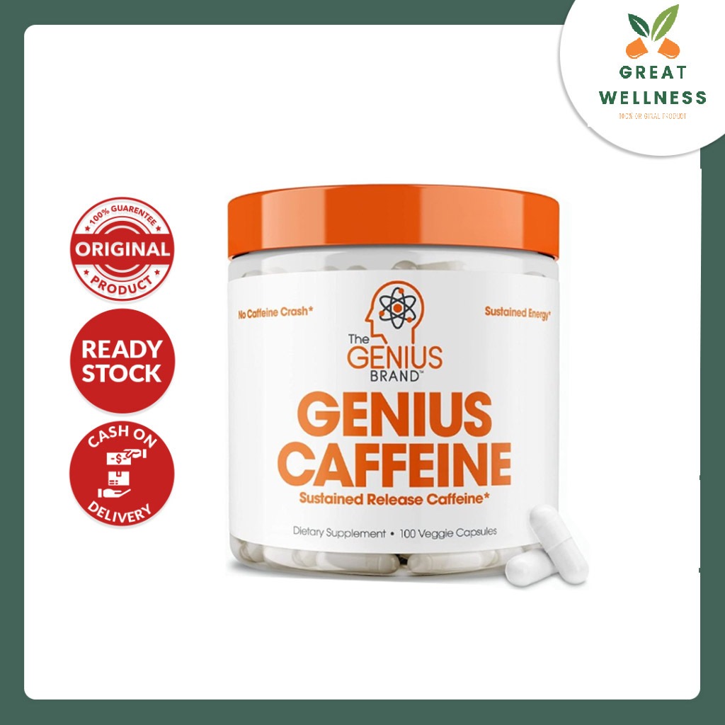 (BISA COD) Genius Caffeine - Extended Release Microencapsulated Caffeine, All-Nat
