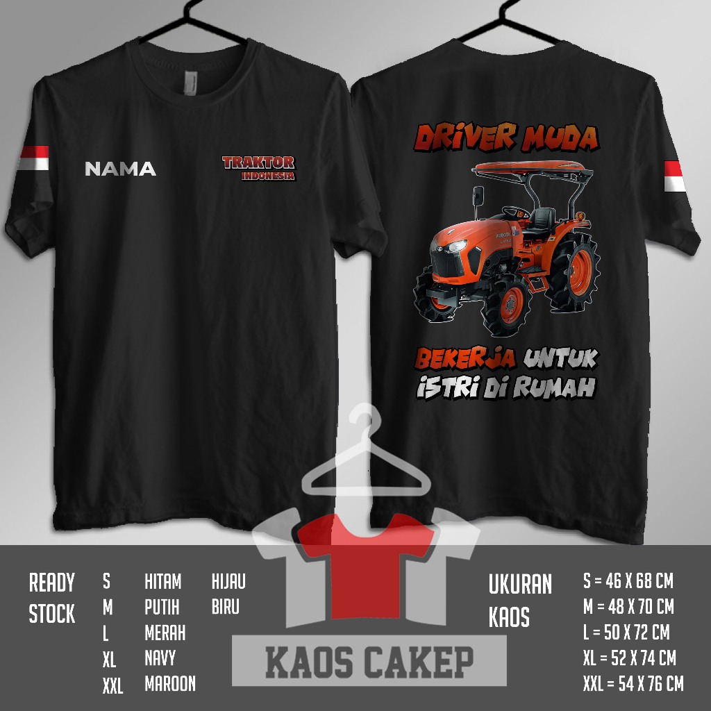 Kaos Traktor Indonesia Traktor Kubota L4018 Kata-kata Driver Kaos Distro