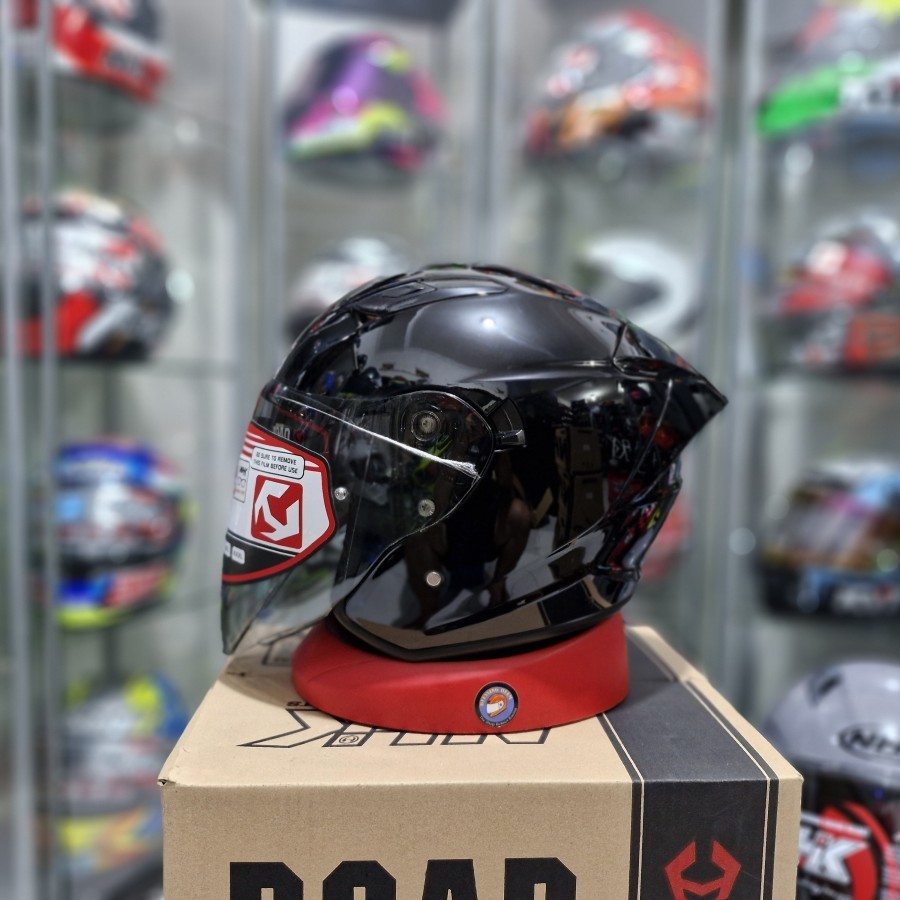 HELM NHK S1 GP PRO S-ONE GP PRO SOLID BLACK GLOSSY HELM OPEN FACE