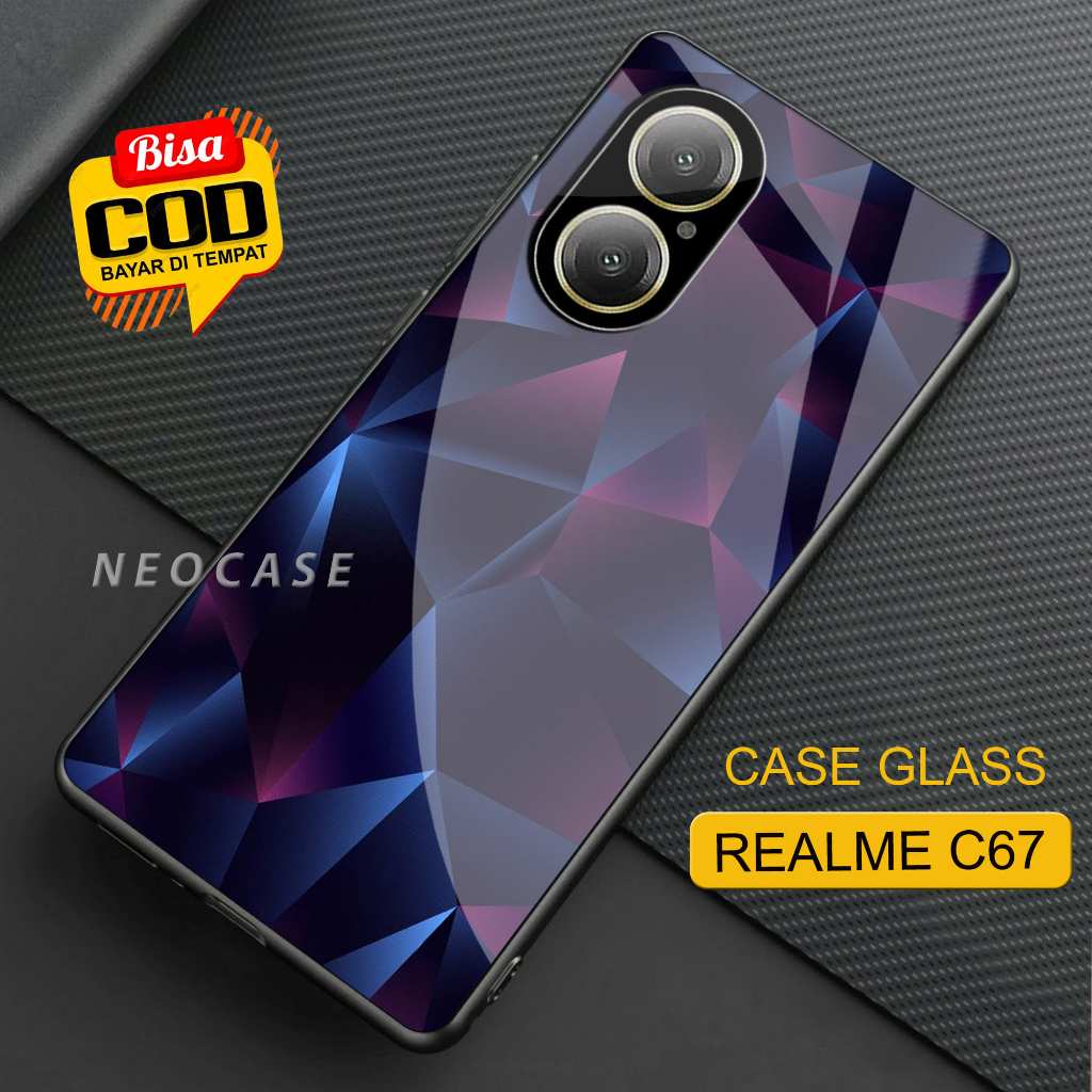 Soft Case Glass Kaca Realme C67 Baru - Casing HP Realme C67 Baru - N25