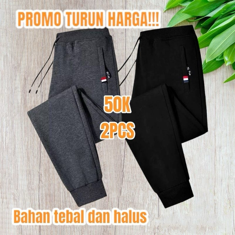 Celana joger training panjang 50ribu dapat 2pcs terlaris