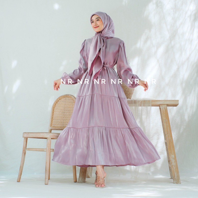 ELEA DRESS SHIMMER TERBARU|SET DRESS HIJAB TERBARU|GAMIS SHIMMER PLUS HIJAB|DRESS SHIMMER TERBARU|GA