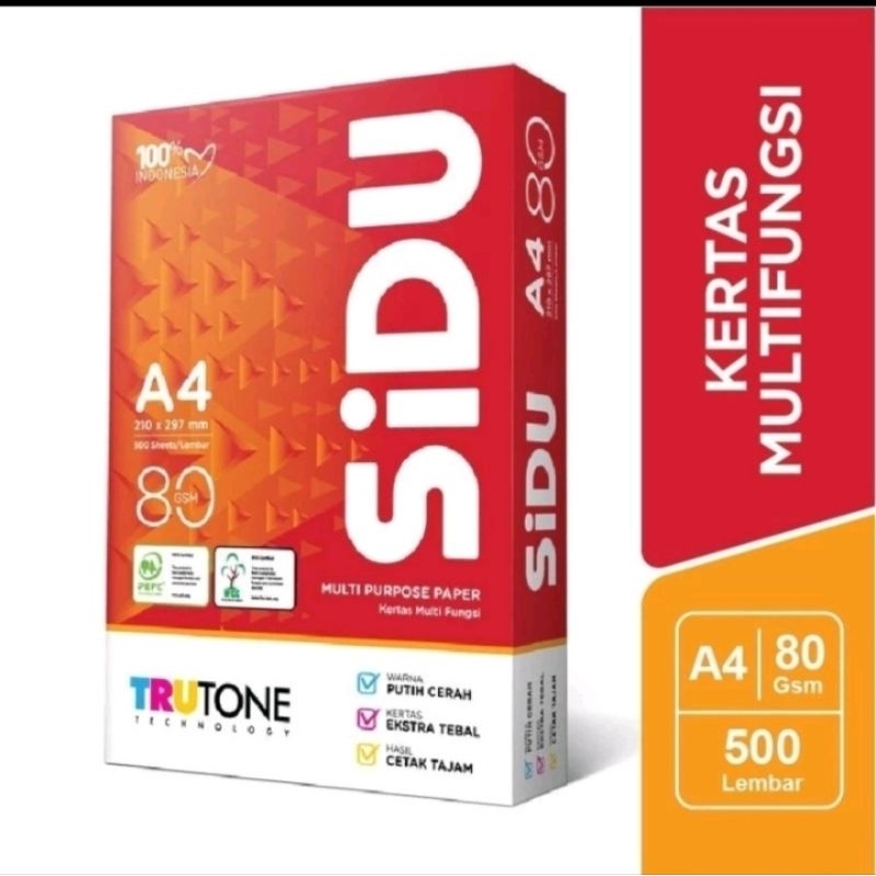 

kertas HVS SIDU 80Gram isi 500