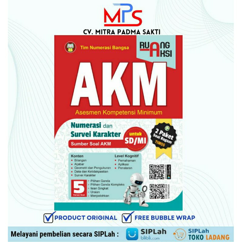 BUKU YRAMA WIDYA RUANG AKSI AKM NUMERASI DAN SURVEI KARAKTER UNTUK SD/MI