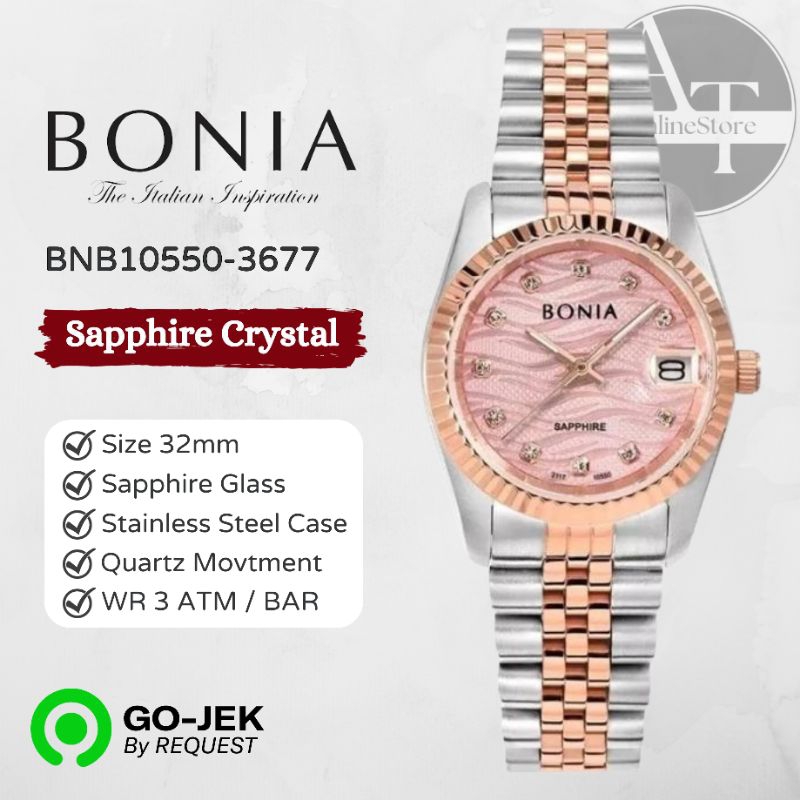 Jam Tangan Wanita Bonia B10550-3677 BNB10550 Sapphire ORIGINAL Garansi Resmi