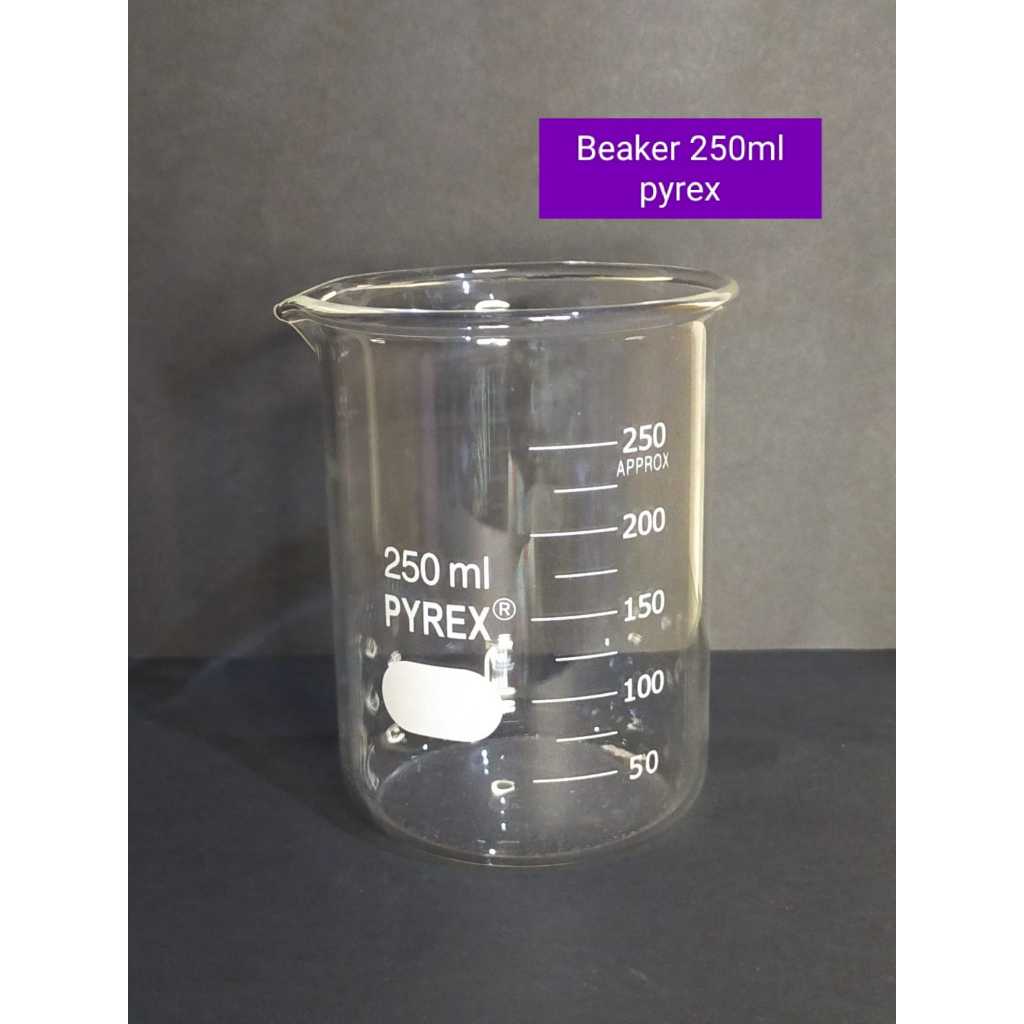 BEAKER GLASS GELAS BEAKER KIMIA 250 ML PYREX Beaker Glass Gelas beaker 250ml pyrex tahan panas