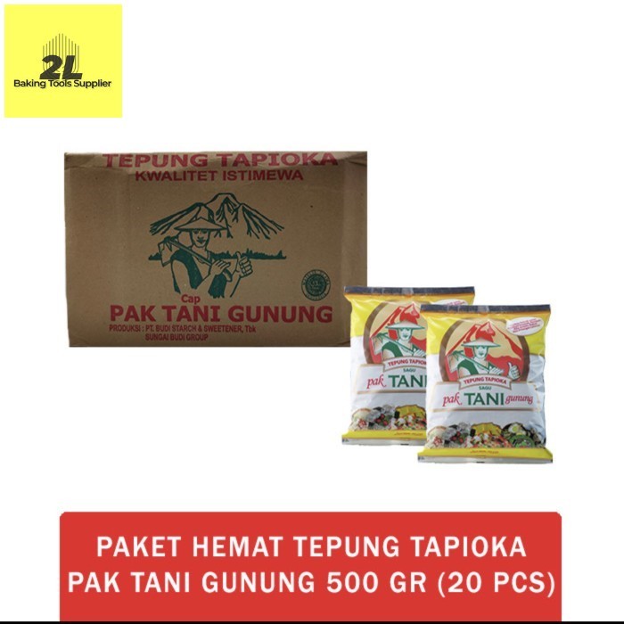 

1 dus tepung tapioka pak tani gunung tepung sagu tani 1 karton