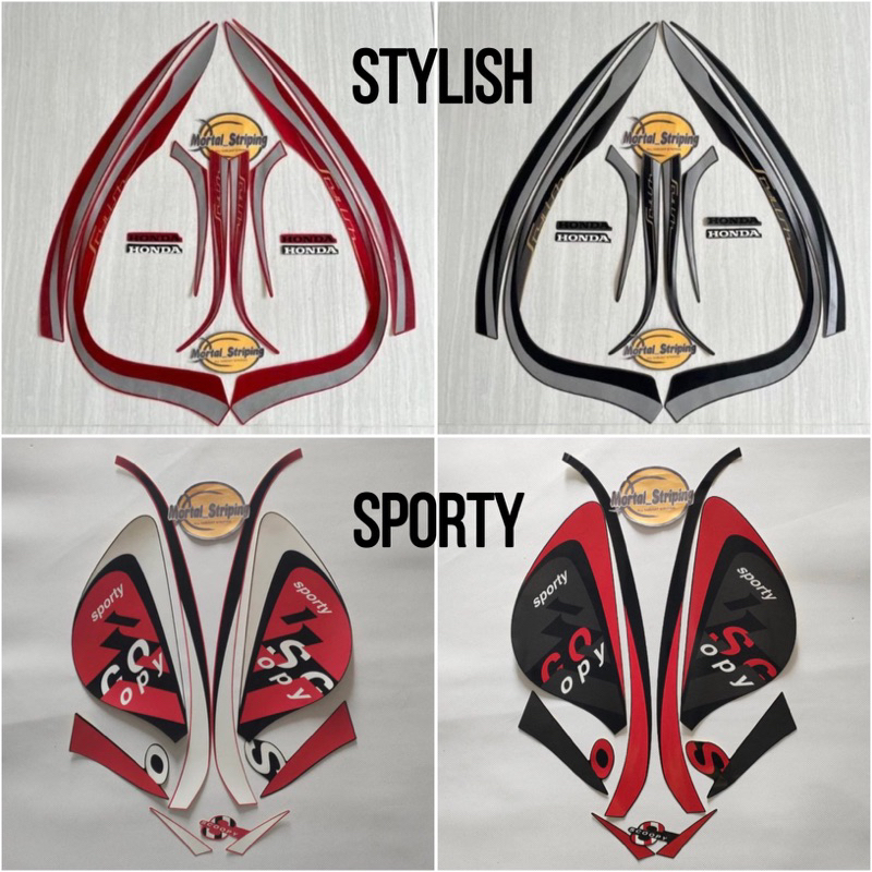 STIKER STRIPING LIS LES BODY MOTOR SCOOPY NEW STYLISH & SPORTY 2022