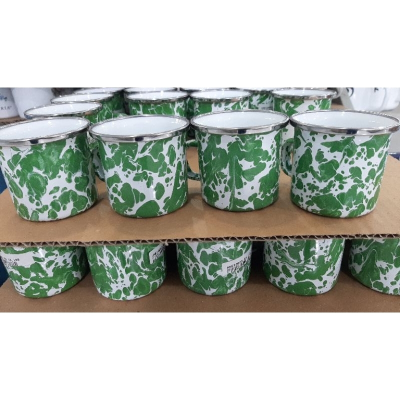 ❄ Cangkir / Mug Blirik Enamel Diameter 6 cm ❄