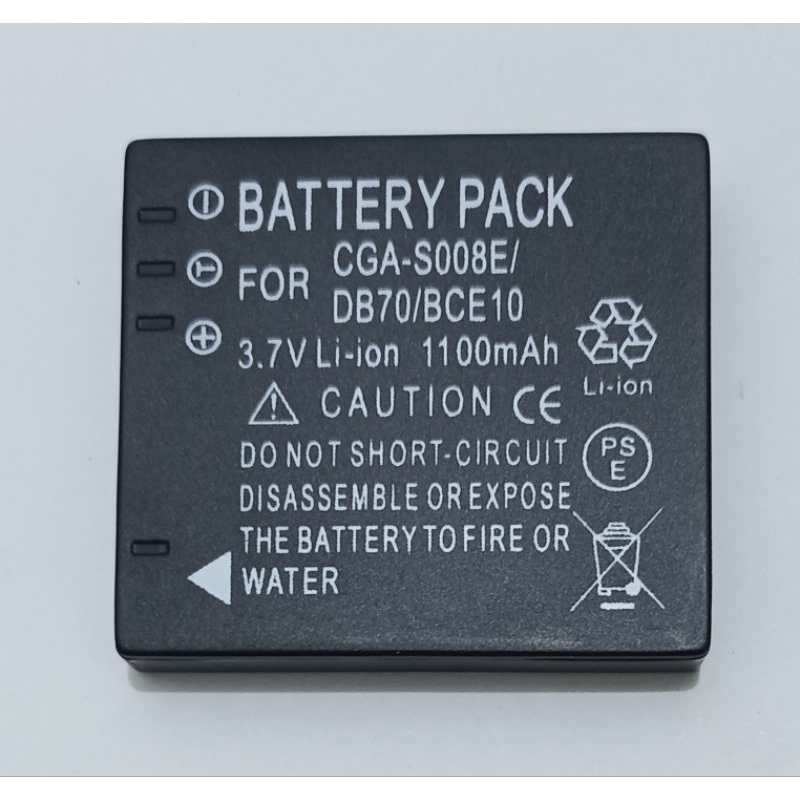 PROMO SLC-READY - Battery For Kamera Panasonic Batre CGA S008 DMW BCE10 Baterai DMC-FX520 SDR-S25