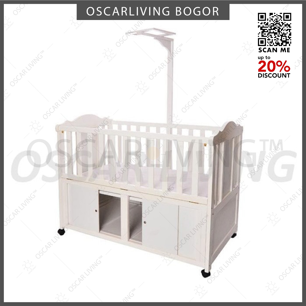 Hakari Baby Box HK 045 Tempat Tidur Bayi - Putih Jabodetabek