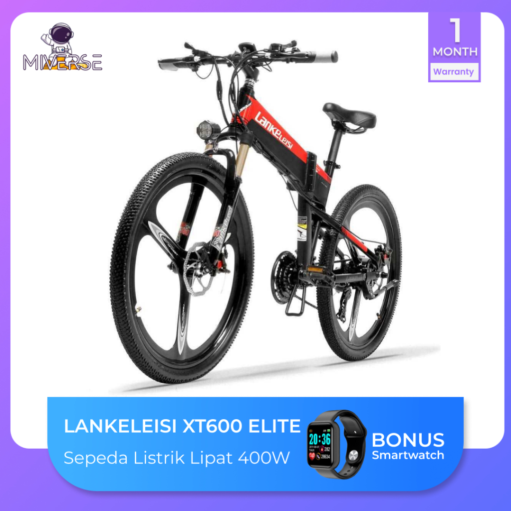Lankeleisi XT600 Sepeda Listrik Lipat Folding Bike Elite Version