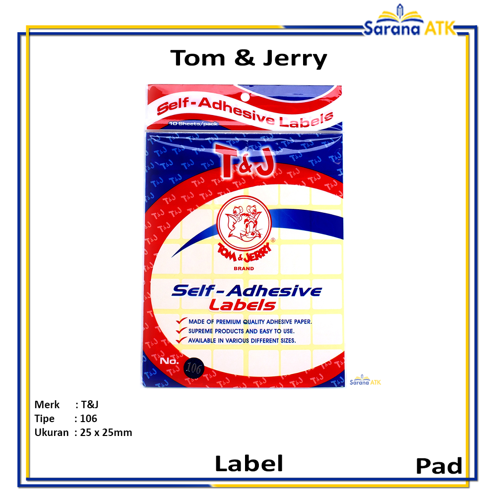 

Tom & Jerry – Label Paper No.106 Label Putih – Pad