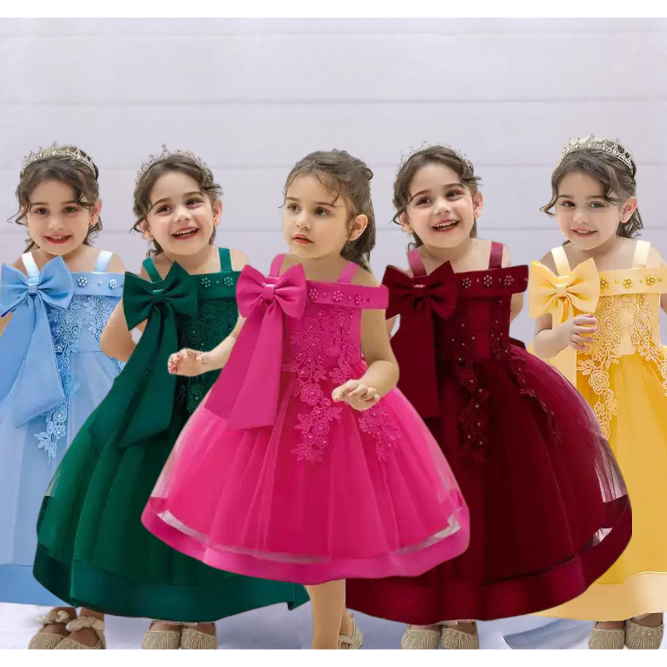 (MAMASILO) Dress Anak Perempuan Sally  Import/ Dress natal anak Perempuan