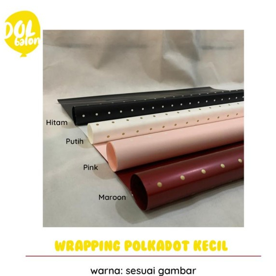 

Cellophane Wrapping Bunga Motif Polkadot Kecil