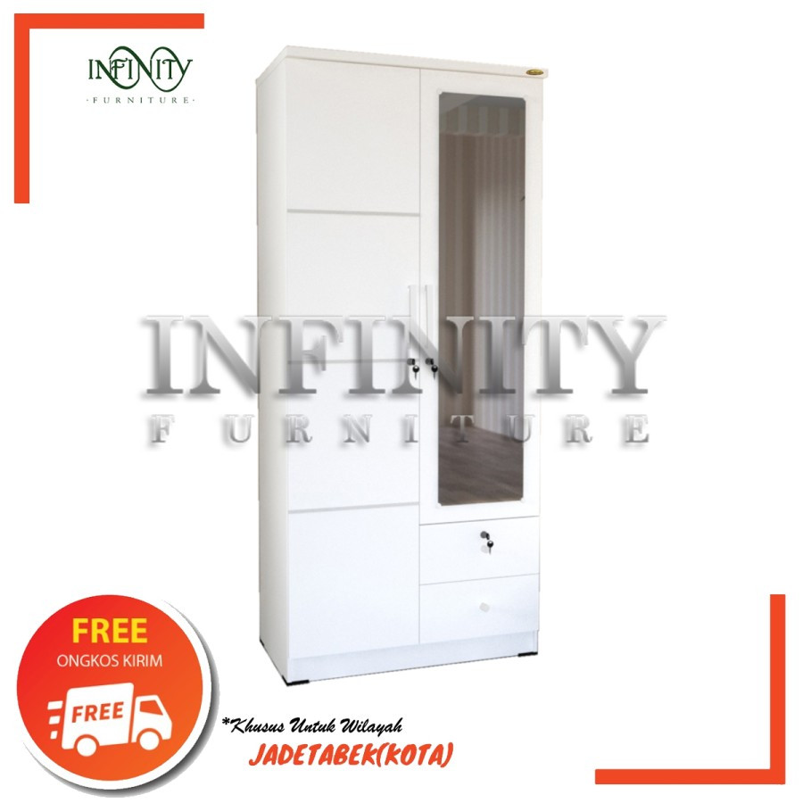 Lemari Pakaian 2 Pintu Cermin LP 22 LR