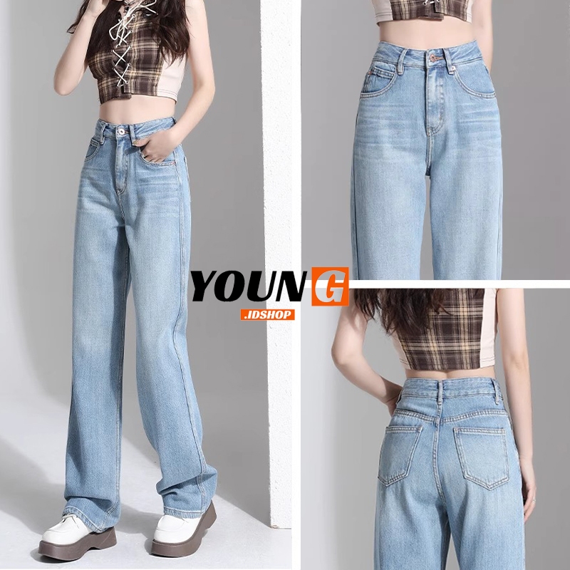 Celana jeans wanita  High waist jeans  Celana jeans wanita jumbo Korean style boyfriend jeans Celana