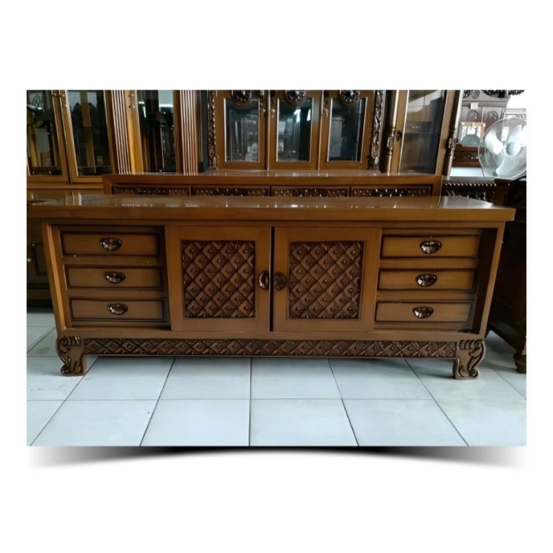 BIFET TV MEJA TV BUFET KAYU JATI BUFET UKIRAN JEPARA