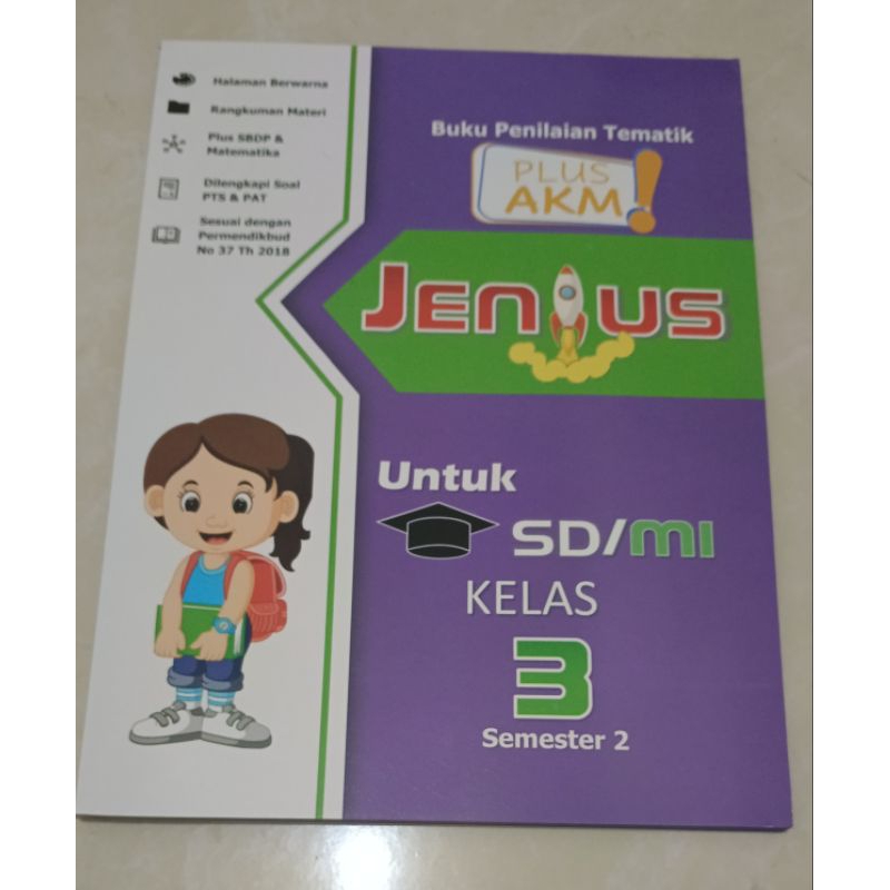 Buku JENIUS KELAS 3 SD/MI Semester 2 Tahun 2024