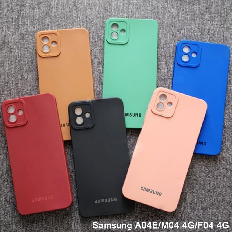 Soft camera case samsung A04e / M04 4G / F04 4G case warna warni terbaru