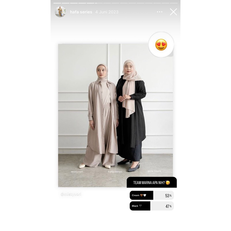 MISTYVORI | Hafa pants celana kulot cream masih new