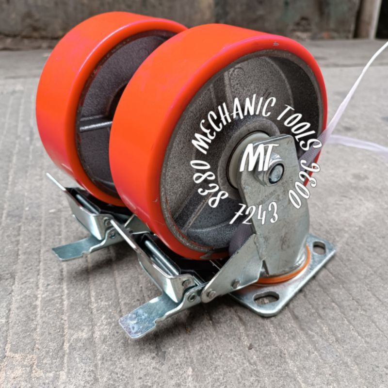 Roda caster 6 inch Pu Roda Troly Roda troly 6 inch sagenwerk heavy duty original roda troli troy 6 i