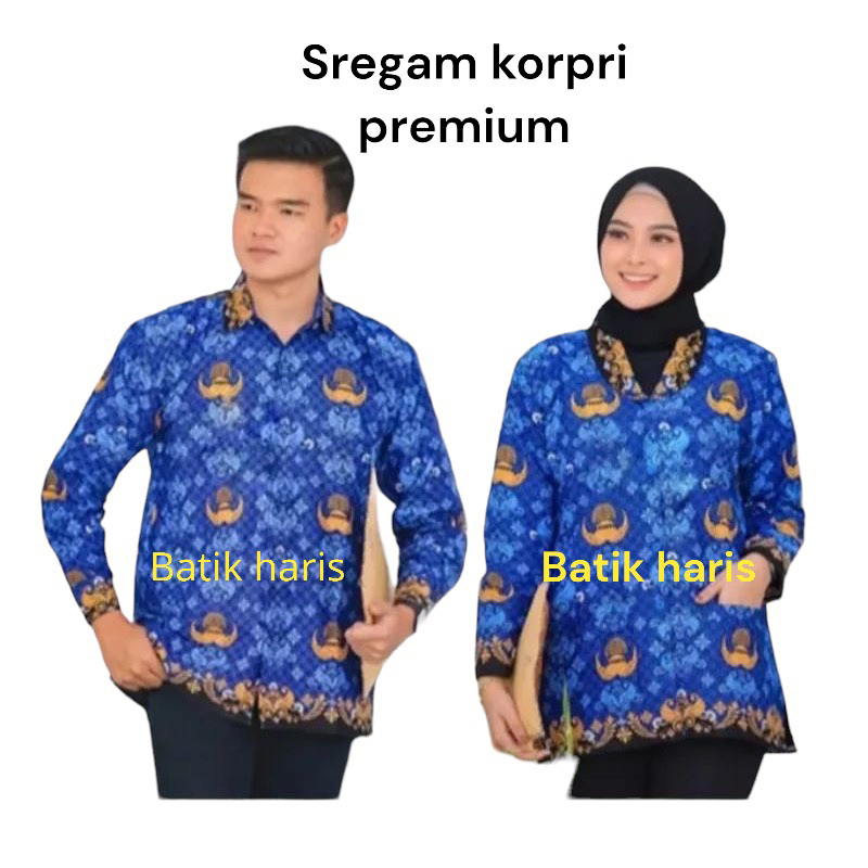 Baju korpri terbaru 2024/ Korpri Kerah Hitam / baju korpri pria / baju korpri wanita / seragam korpr