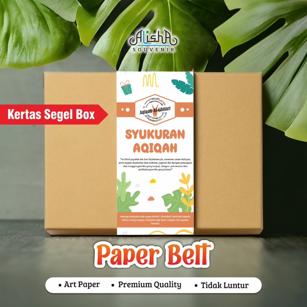 Paperbelt Aqiqah Khitan Syukuran Tedhak Siten Baby Born | Stiker PaperBelt Box Hampers Aqiqah Khitan