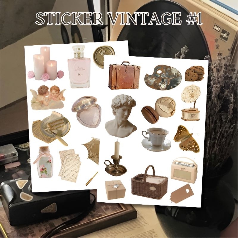 

Sticker Deco Aesthetic Vintage Scrapbook Journal
