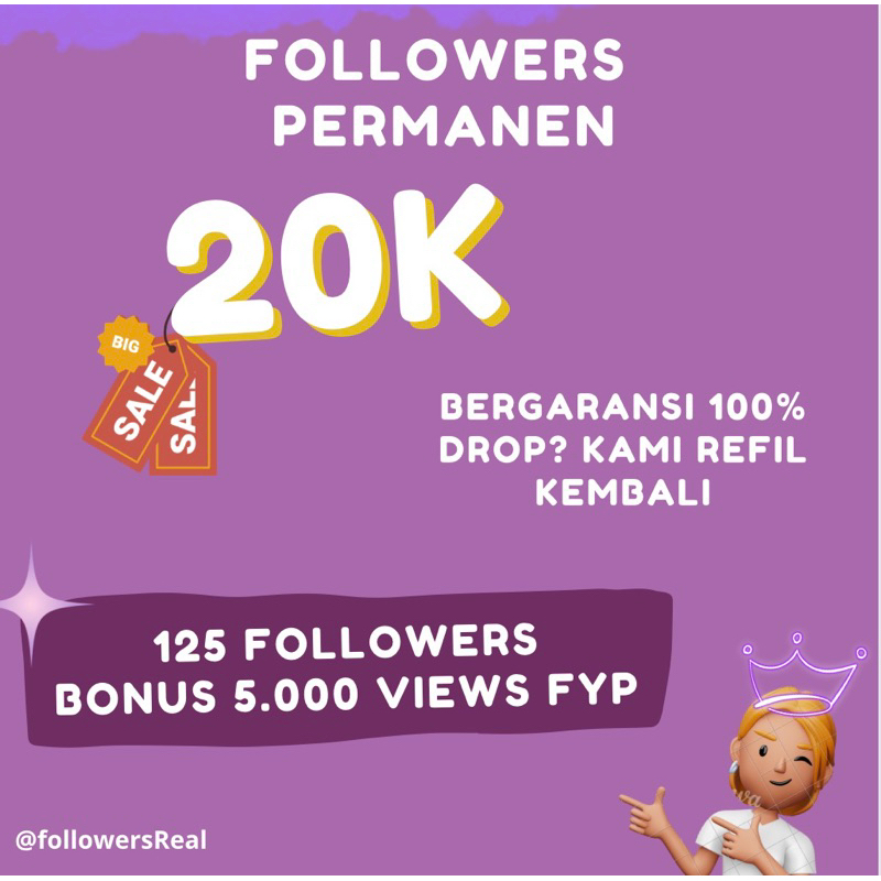 Followers permanen aktif tiktok / Follower permanen tiktok / folowers tiktok permanen / jual followe