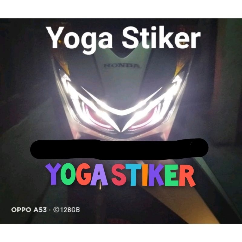 Cutting sticker lampu depan new beat deluxe 2021