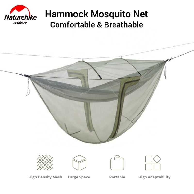 JARING MESH HAMMOCK NATUREHIKE NH21DC00A FULL SIEGE MOSQUITO NET JARING TEMPAT TIDUR AYUNAN GANTUNG 