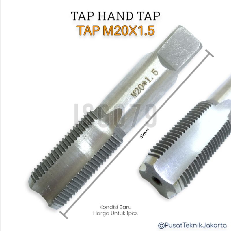 Tap hand tap 1pcs tap m20x1.5 tap m20 drat halus bukan yamawa