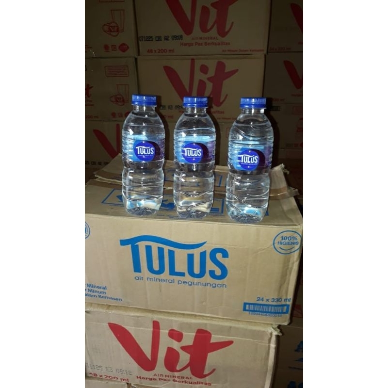 

Tulus Air Mineral Botol Mini 330ml 330 ml isi 24pcs via Gojek / Grab