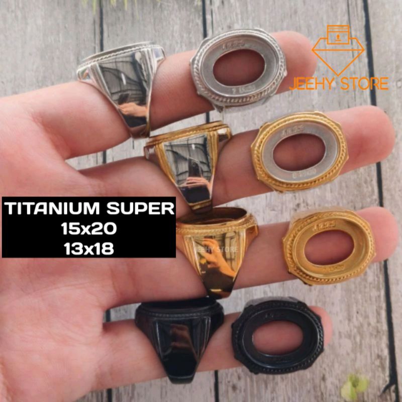 Ikatan Cincin Titanium Tanam Siku 15x20 dan 13x18
