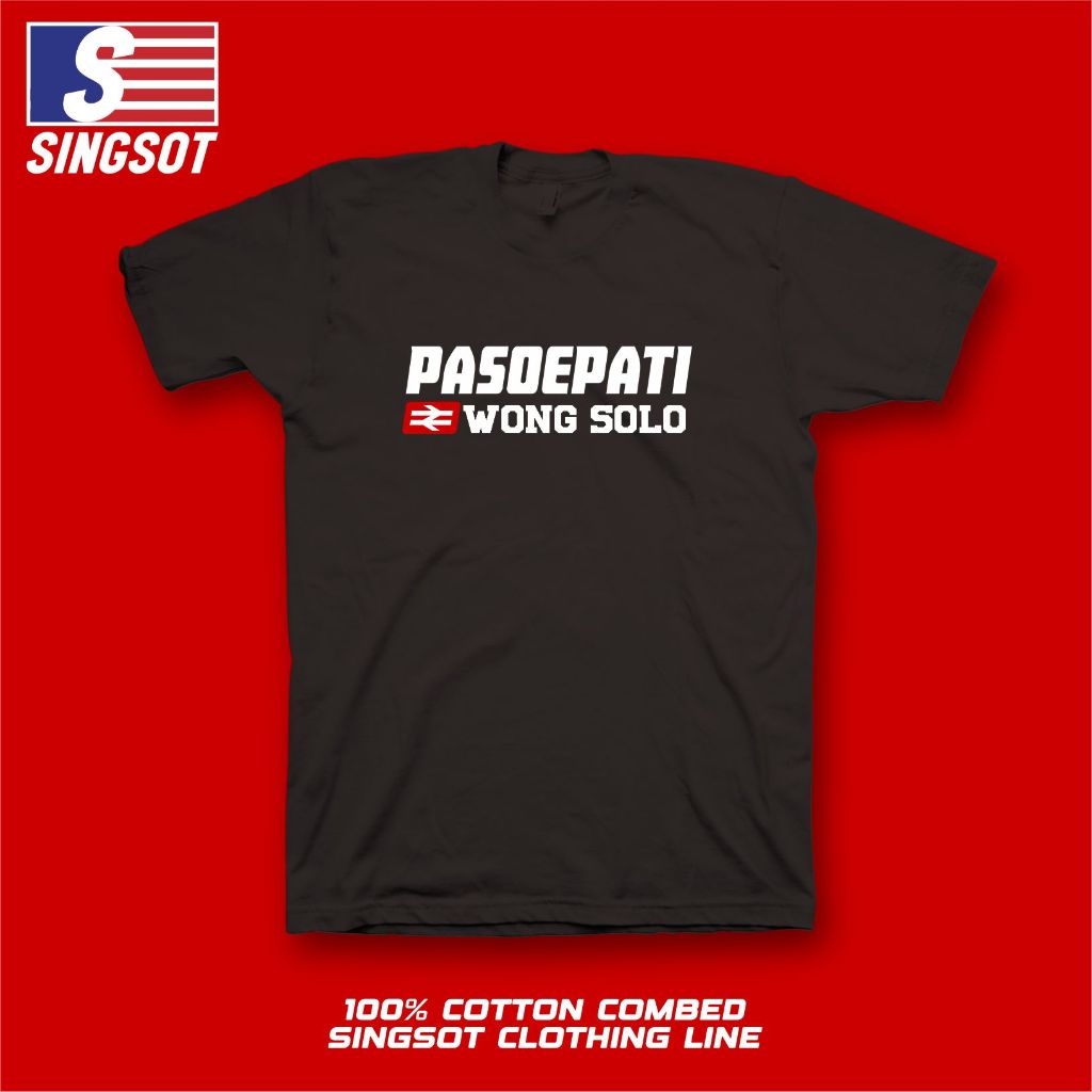TSHIRT PASOEPATI PERSIS SOLO KATUN COMBED BLACK CASUAL ORIGINAL