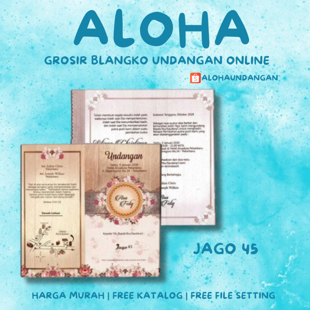 BLANGKO UNDANGAN JAGO 45 | Blangko Undangan kosong | Kertas Undangan Kosong | Undangan Murah | Blang
