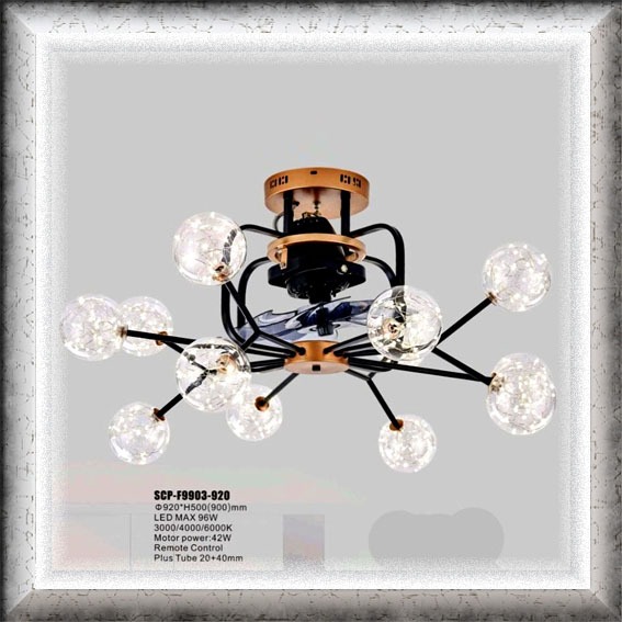 Lampu Hias Plafon Gantung ceiling void Clasic Modern Kaca Kipas angin Orbit minimalis elegan lightin