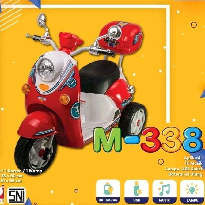 PMB TOYS MOTOR AKI M338 FLOPPY MOTOR ANAK MOTOR MAINAN HADIAH ANAK PMBTOYS MOTOR BATTERAI