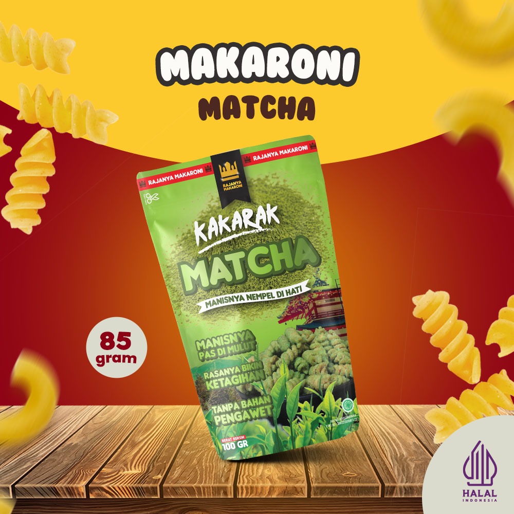 

Kakarak - Makaroni Rasa Matcha - Cemilan Makaroni Goreng