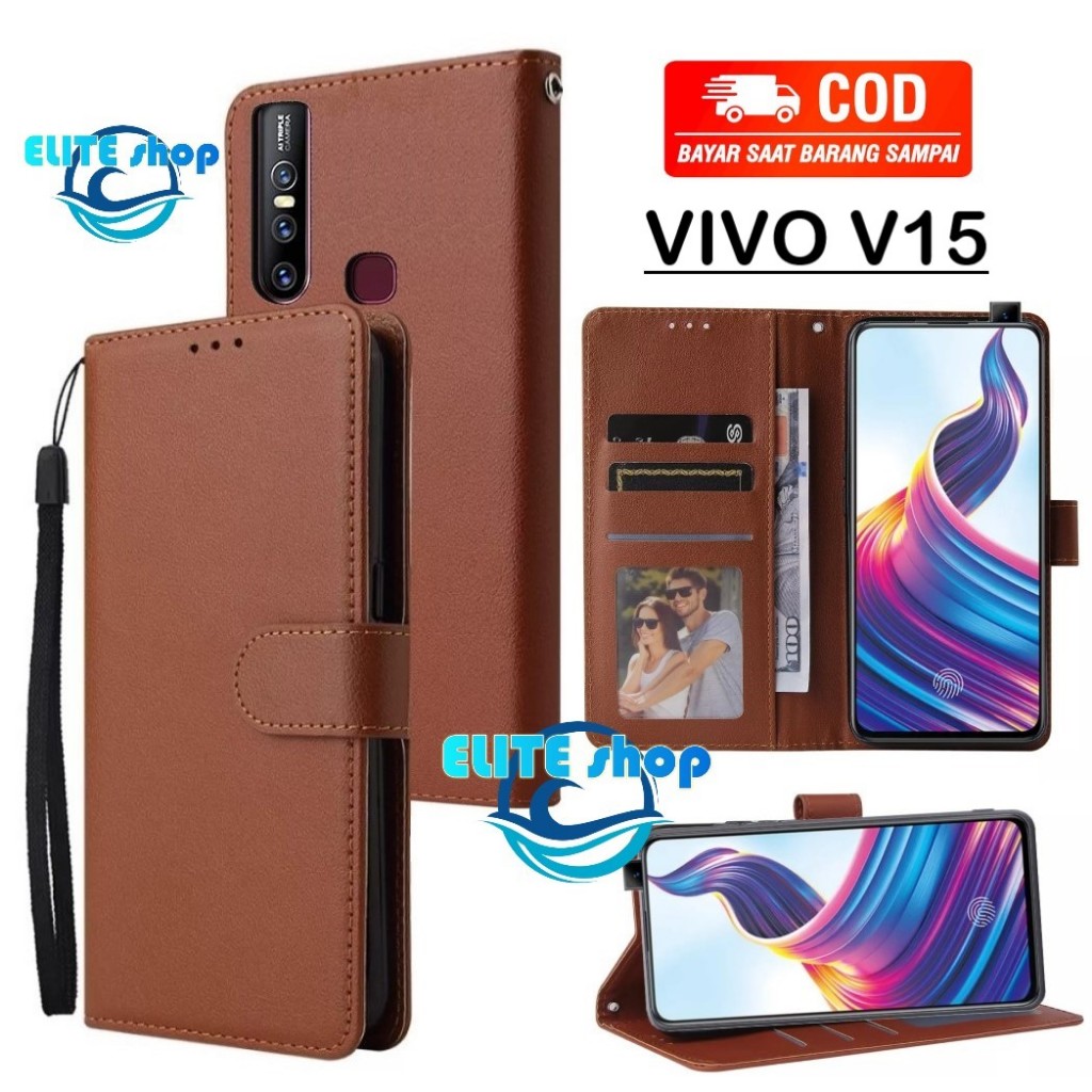 Flip Case VIVO V15 Case Wallet Kulit Casing Dompet Case Wallet Leather Flip Case VIVO V15 Casing hp 